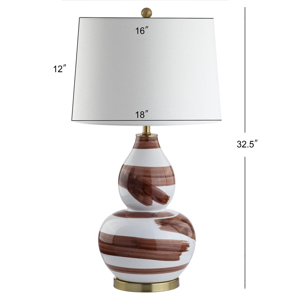 Aileen Table Lamp, Brown/White