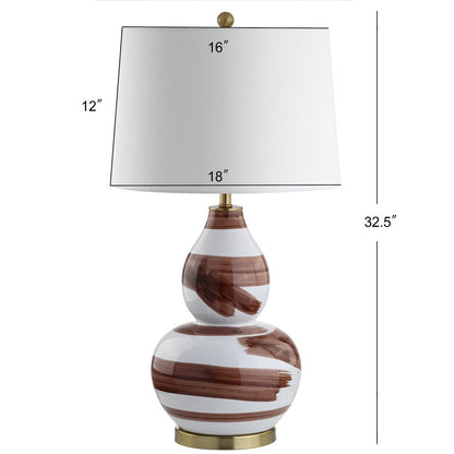 Aileen Table Lamp, Brown/White