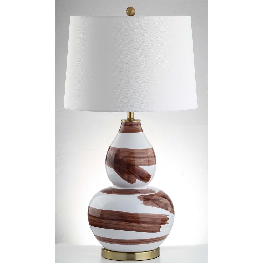 Aileen Table Lamp, Brown/White