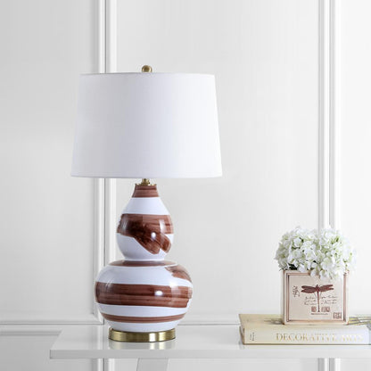 Aileen Table Lamp, Brown/White