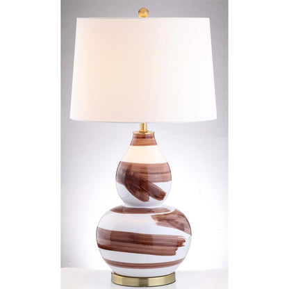 Aileen Table Lamp, Brown/White