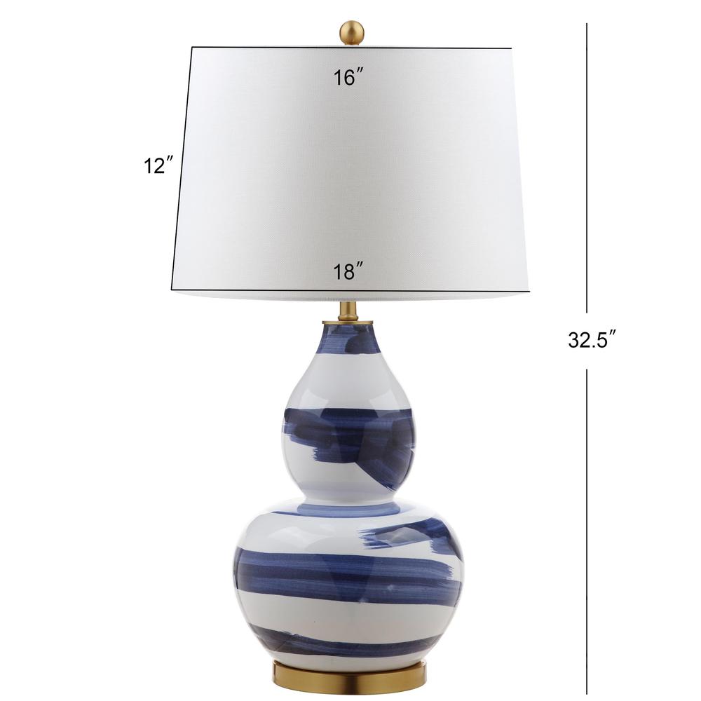 Aileen Table Lamp, Blue/White
