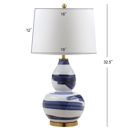Aileen Table Lamp, Blue/White