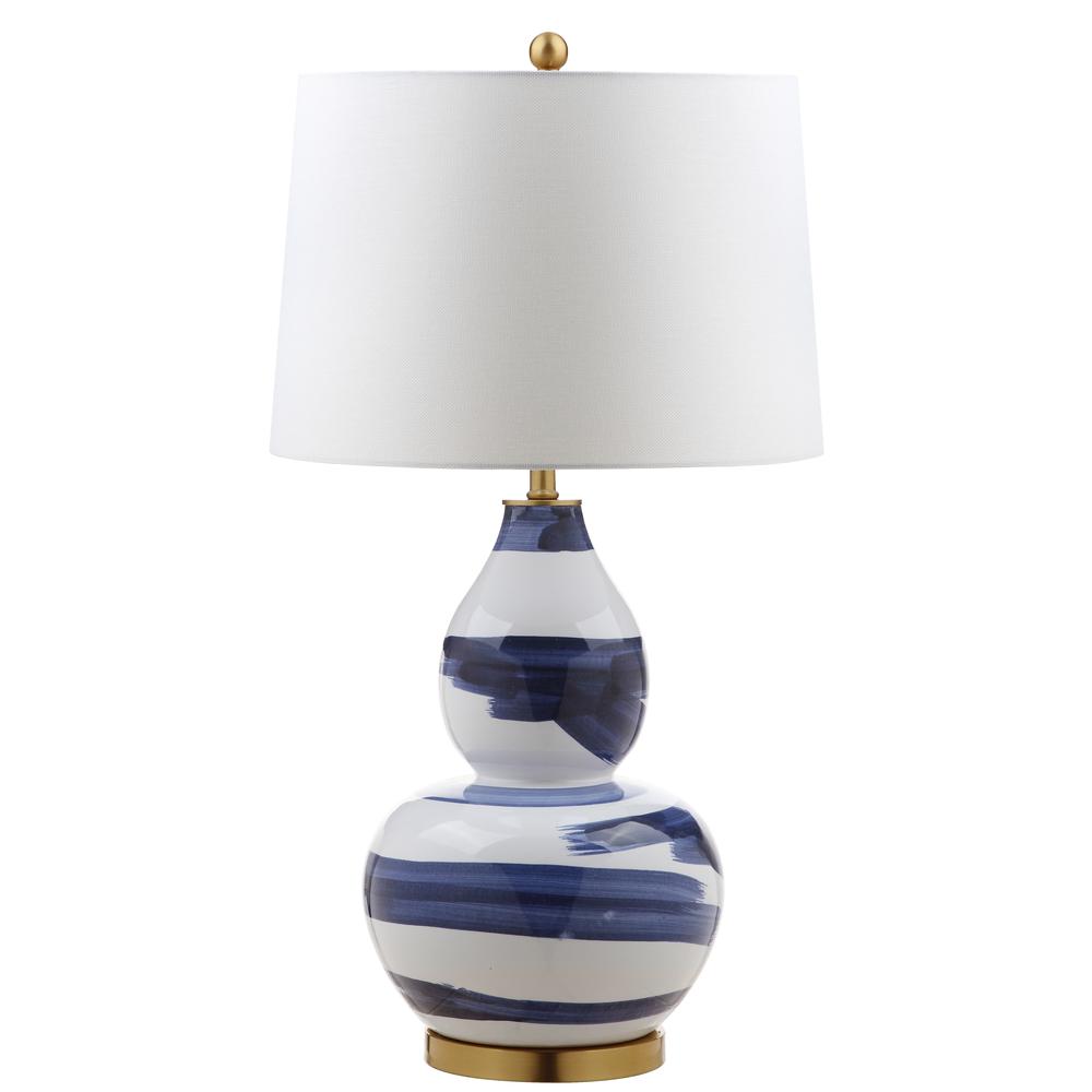 Aileen Table Lamp, Blue/White