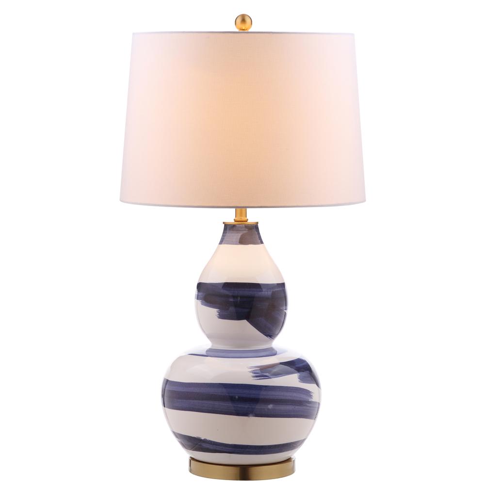 Aileen Table Lamp, Blue/White