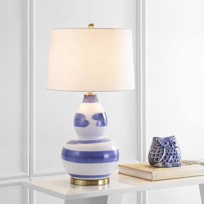 Aileen Table Lamp, Blue/White
