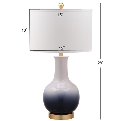 Alfio Table Lamp, Navy/White