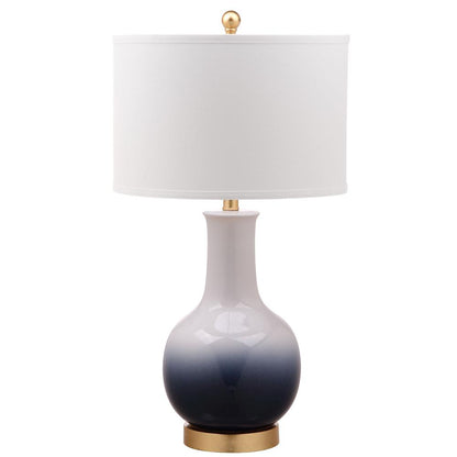 Alfio Table Lamp, Navy/White