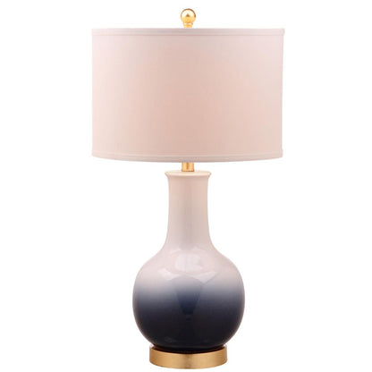 Alfio Table Lamp, Navy/White
