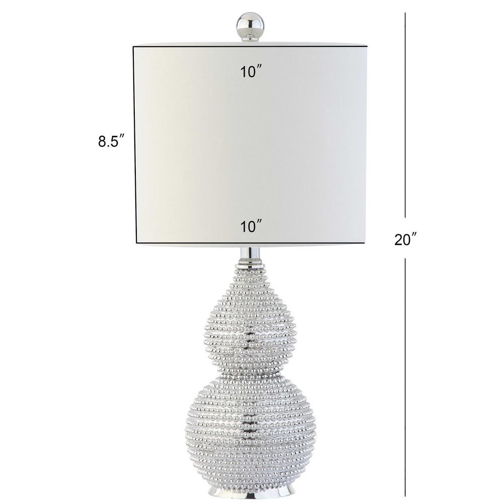 Clarabel Chrome 20-Inch H Table Lamp, Silver