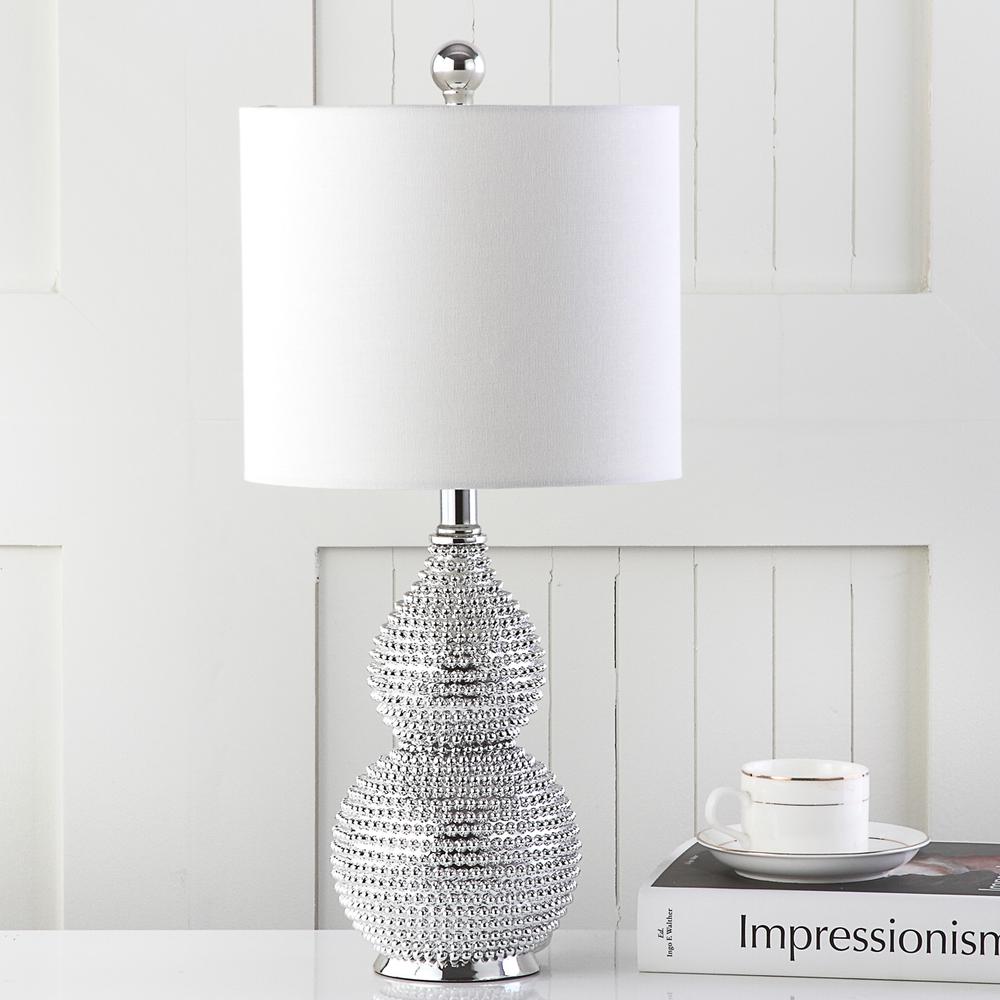 Clarabel Chrome 20-Inch H Table Lamp, Silver