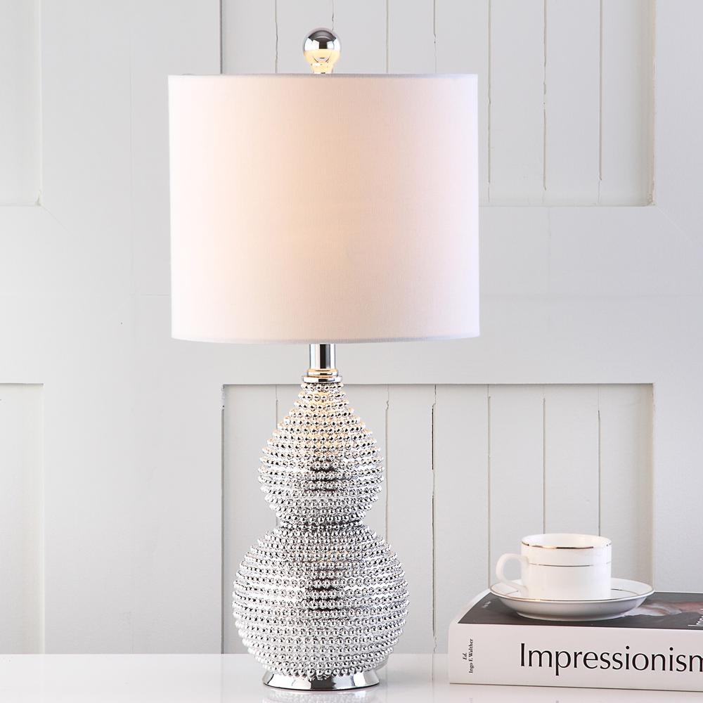 Clarabel Chrome 20-Inch H Table Lamp, Silver