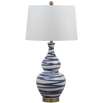 Aviana Table Lamp, White/Blue