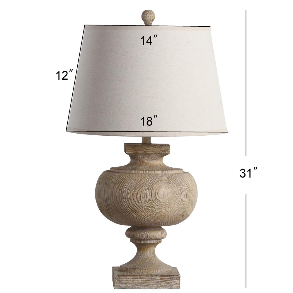 Prescott 31-Inch Wood Table Lamp, Wood Finish