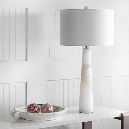 Delilah Alabaster Table Lamp, White, TBL4067A