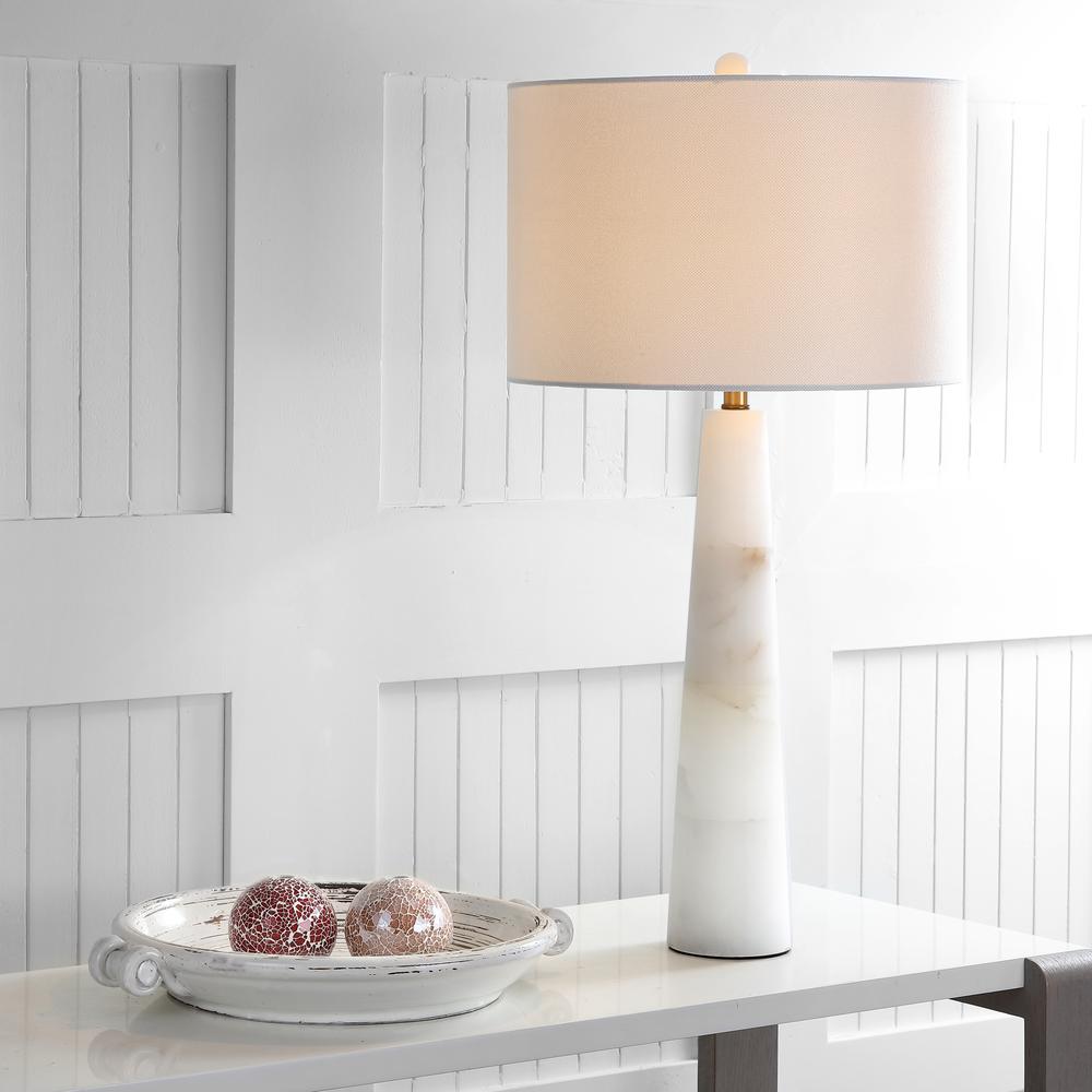 Delilah Alabaster Table Lamp, White, TBL4067A