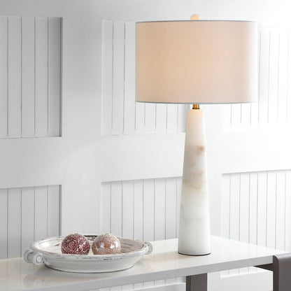 Delilah Alabaster Table Lamp, White, TBL4067A