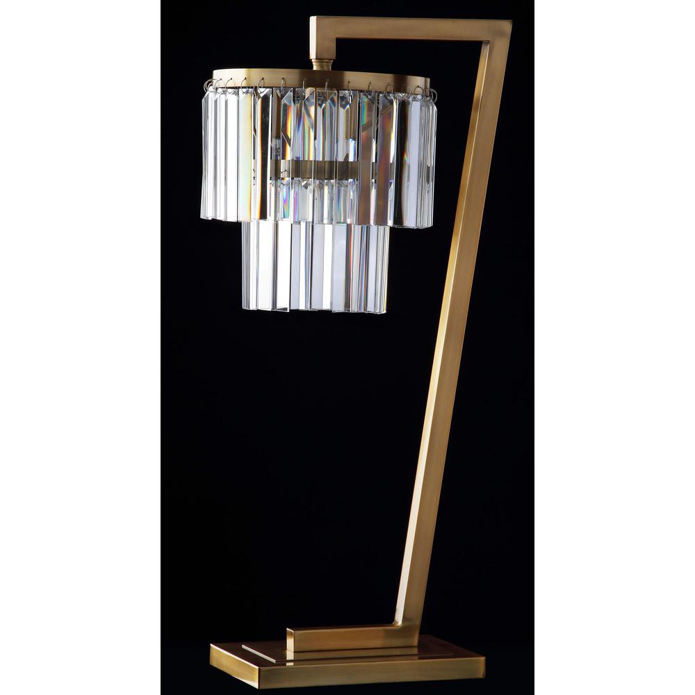 Callum Table Lamp, Brass Gold/Clear