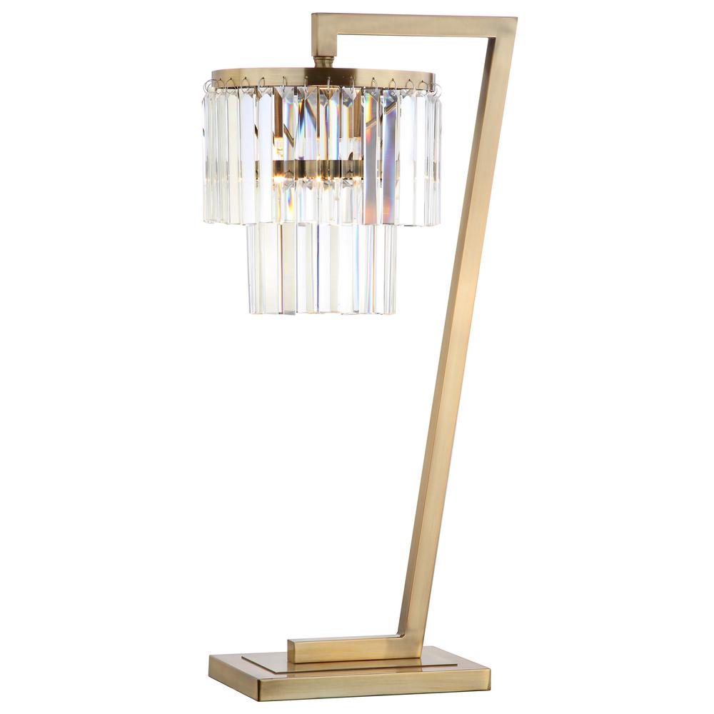 Callum Table Lamp, Brass Gold/Clear