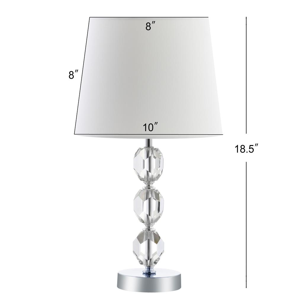 Brockton Table Lamp, Clear/Chrome