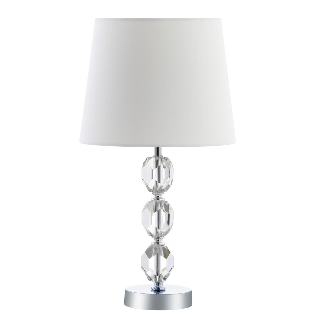 Brockton Table Lamp, Clear/Chrome