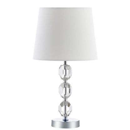 Brockton Table Lamp, Clear/Chrome