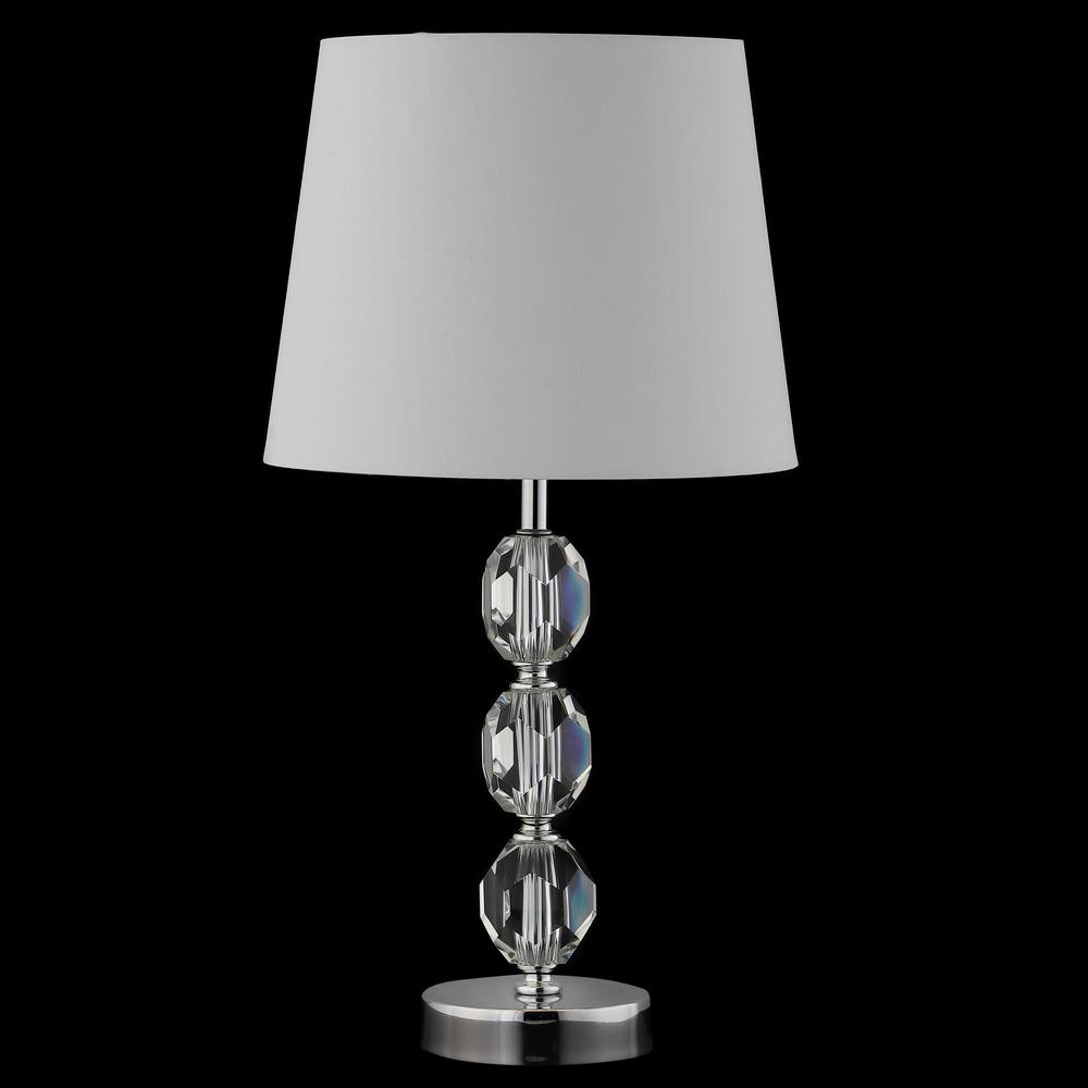 Brockton Table Lamp, Clear/Chrome