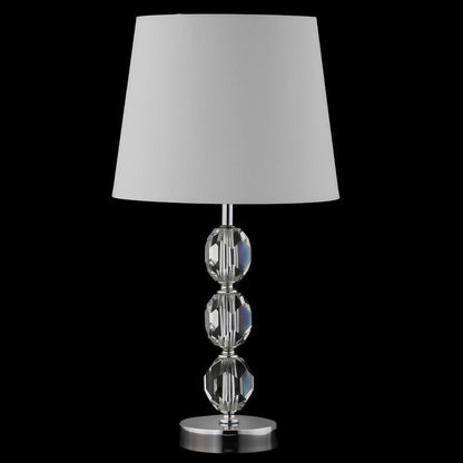 Brockton Table Lamp, Clear/Chrome