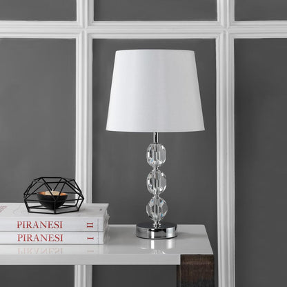 Brockton Table Lamp, Clear/Chrome