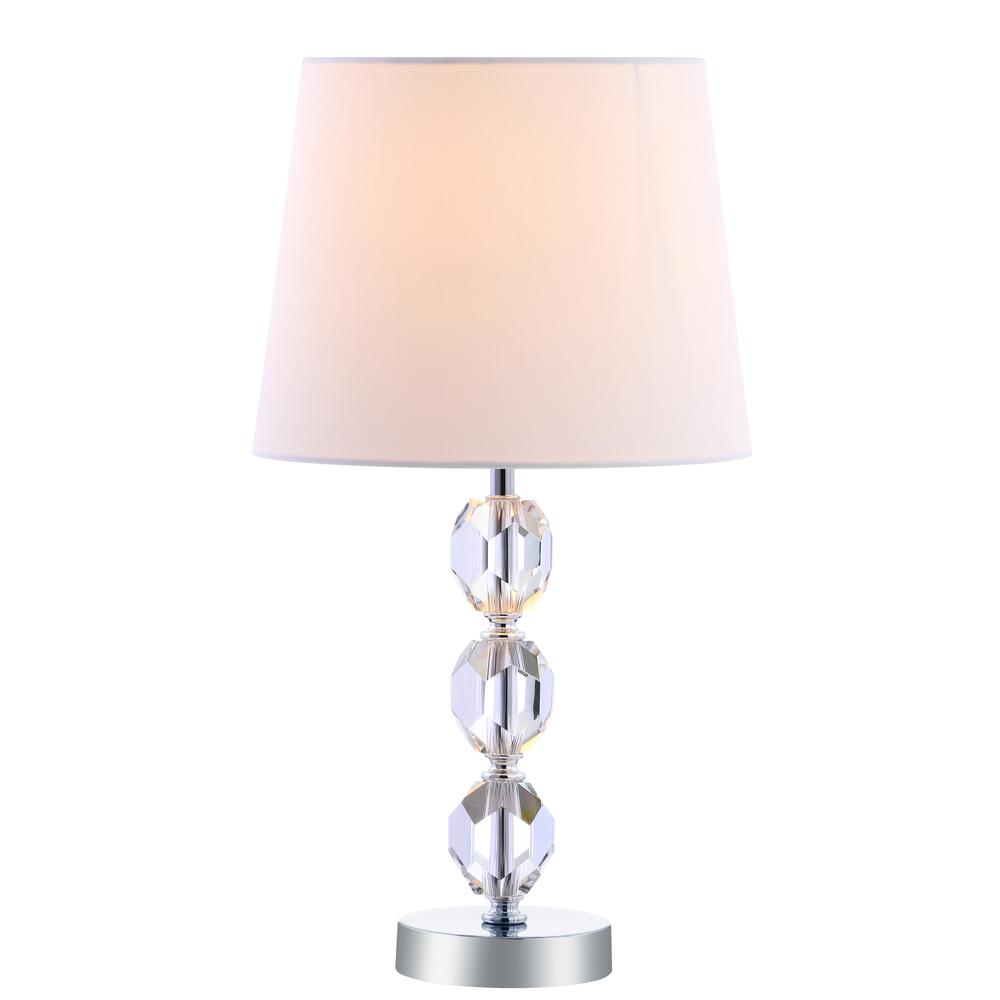 Brockton Table Lamp, Clear/Chrome