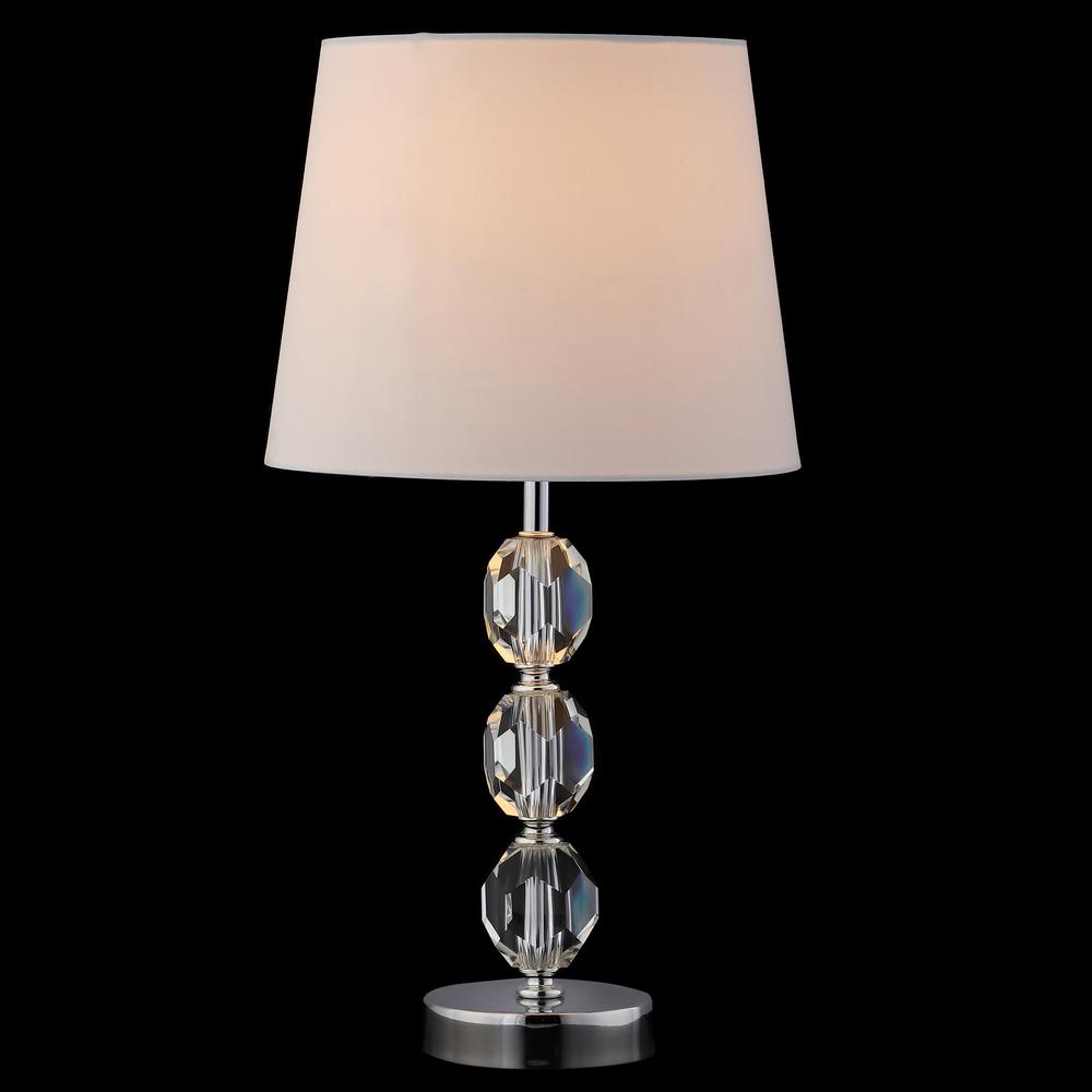 Brockton Table Lamp, Clear/Chrome