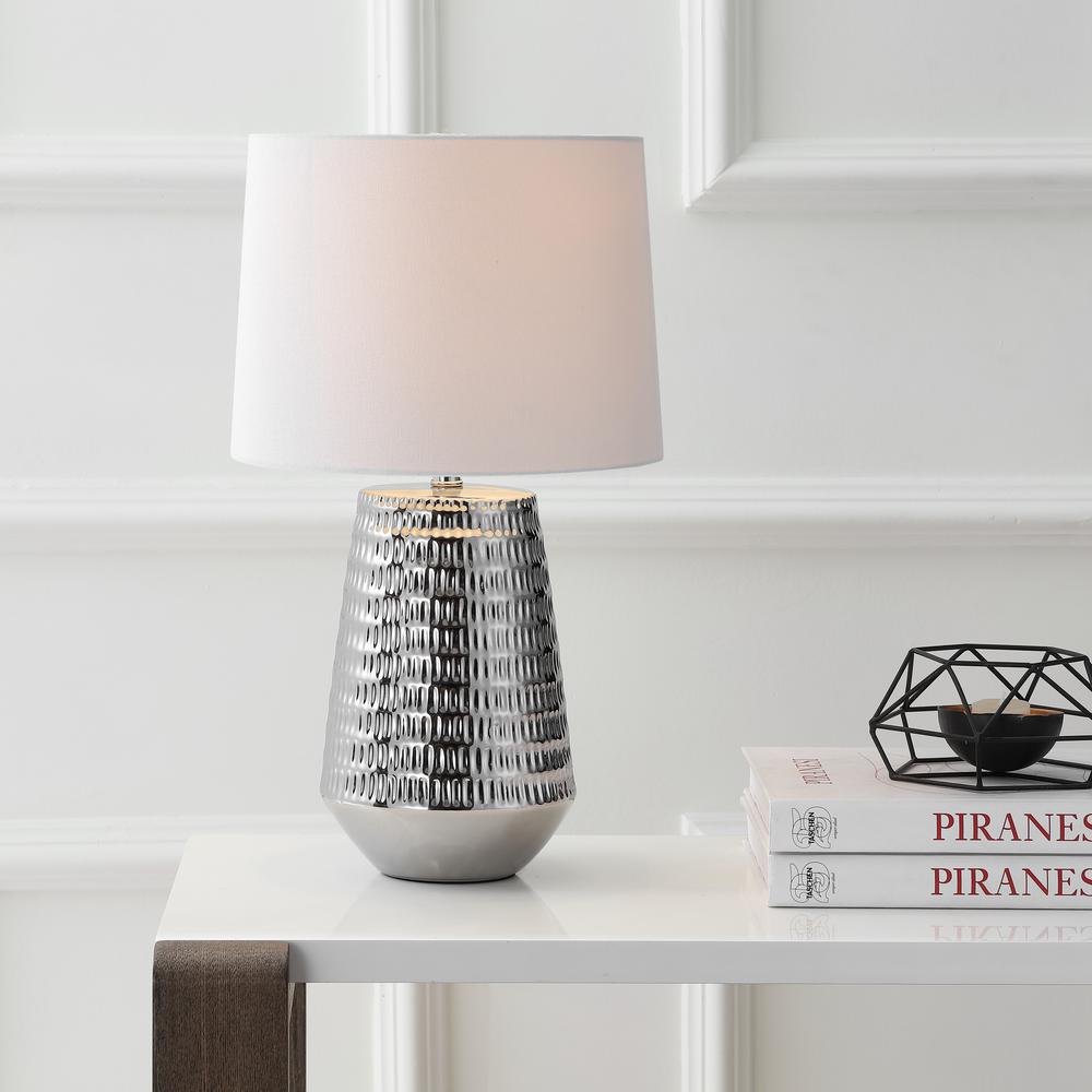 Stark Table Lamp, Plated Silver