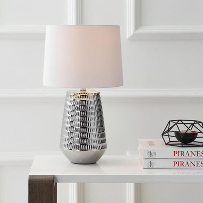Stark Table Lamp, Plated Silver