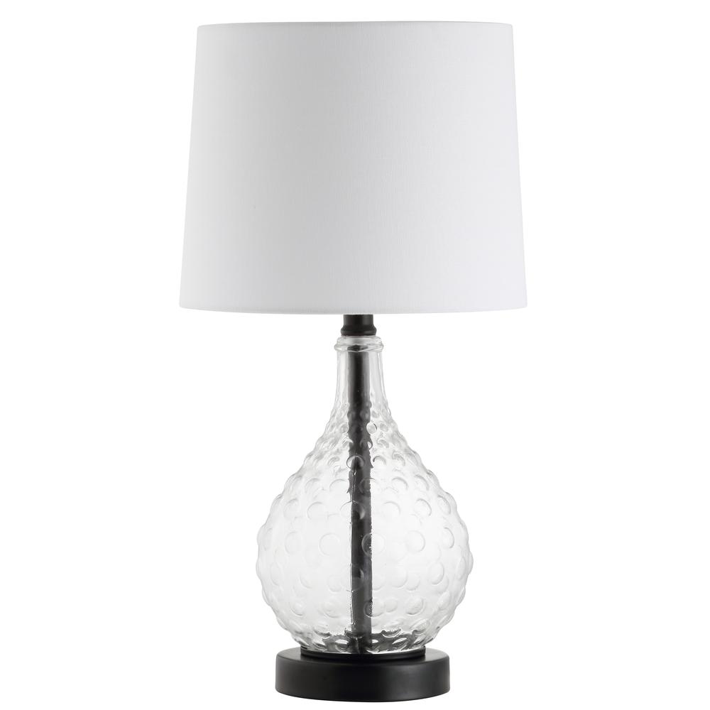 Targari Table Lamp, Black/Clear