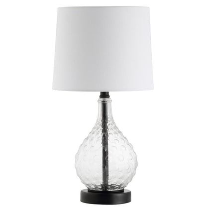 Targari Table Lamp, Black/Clear