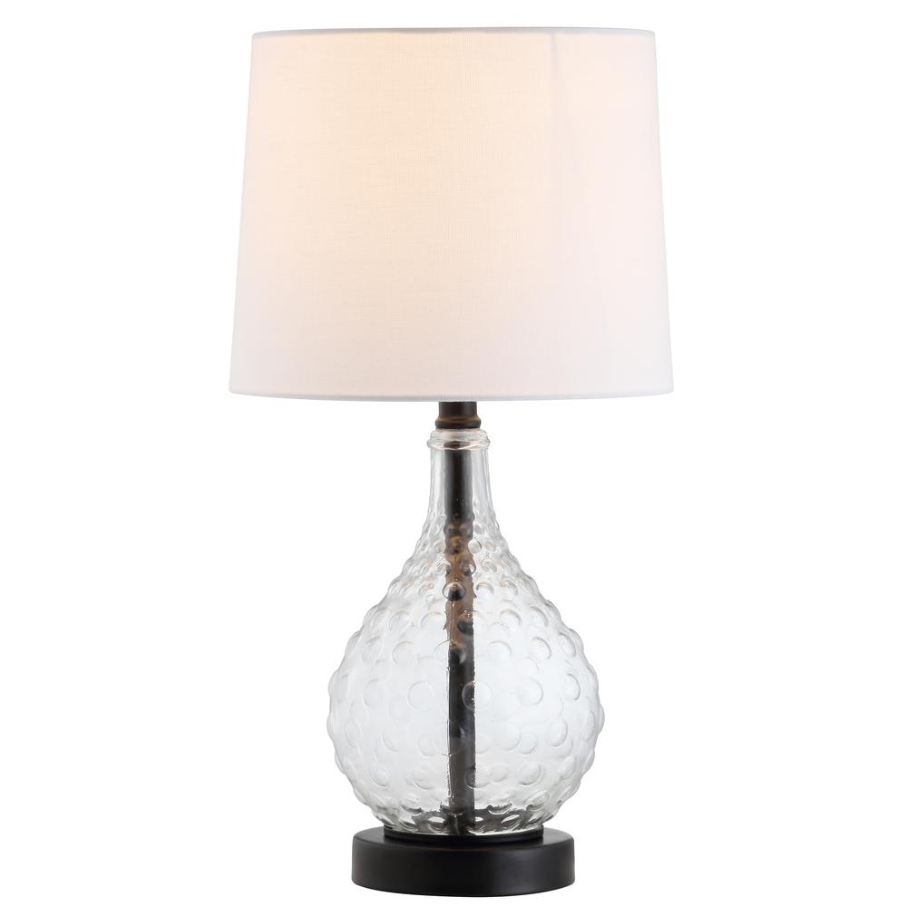 Targari Table Lamp, Black/Clear