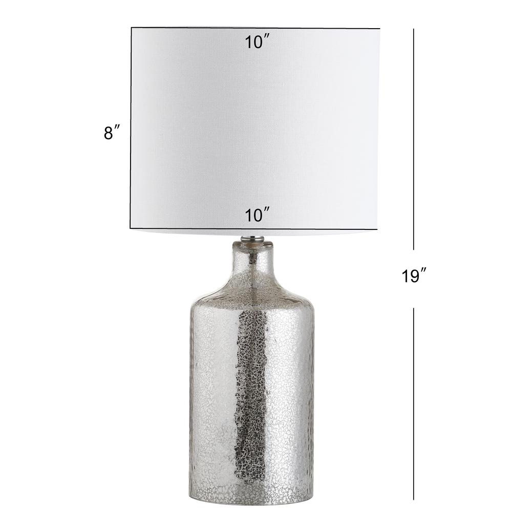 Danaris Table Lamp, Silver/Ivory
