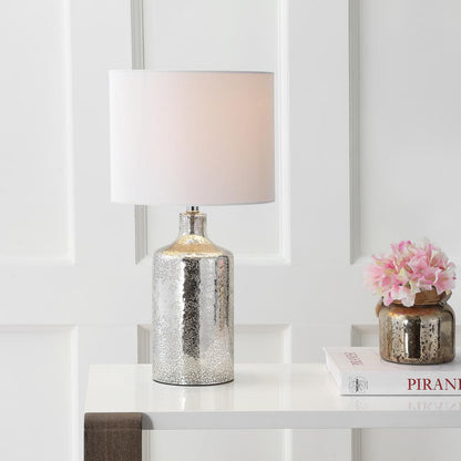 Danaris Table Lamp, Silver/Ivory
