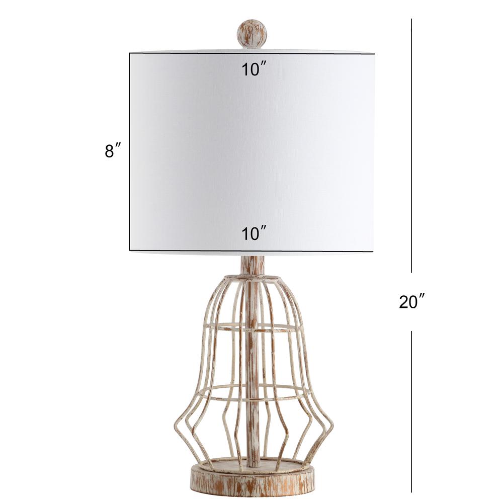 Canes Table Lamp, Metal Antiqued