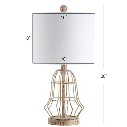 Canes Table Lamp, Metal Antiqued