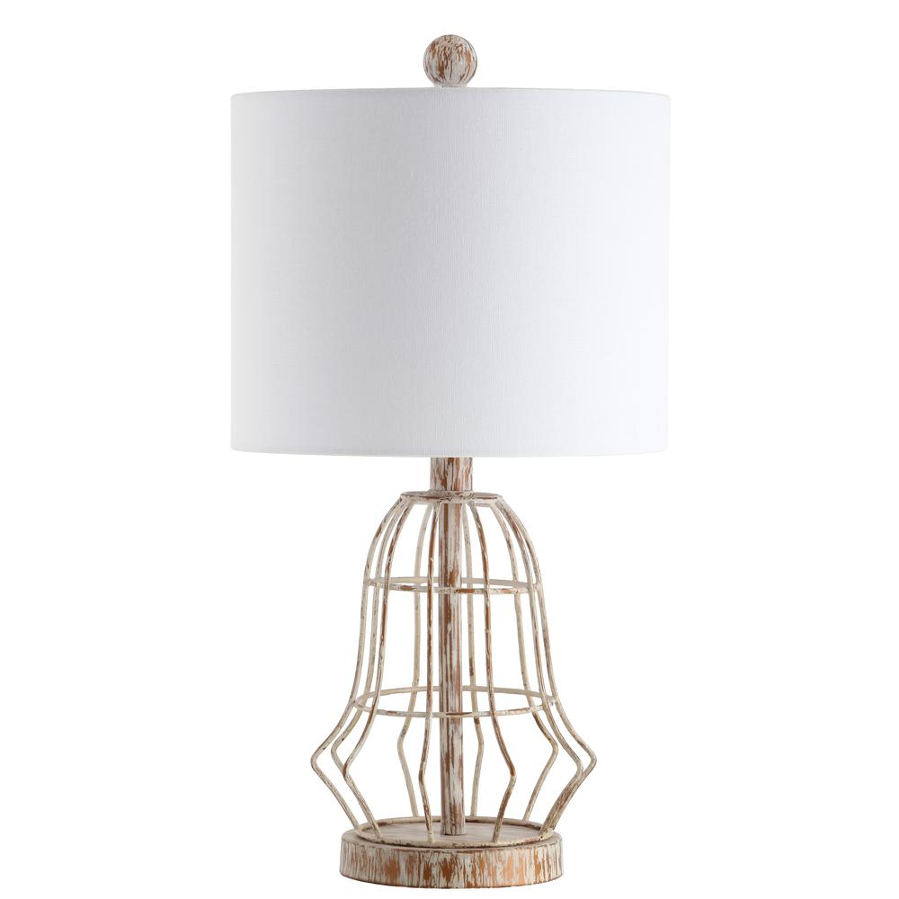 Canes Table Lamp, Metal Antiqued
