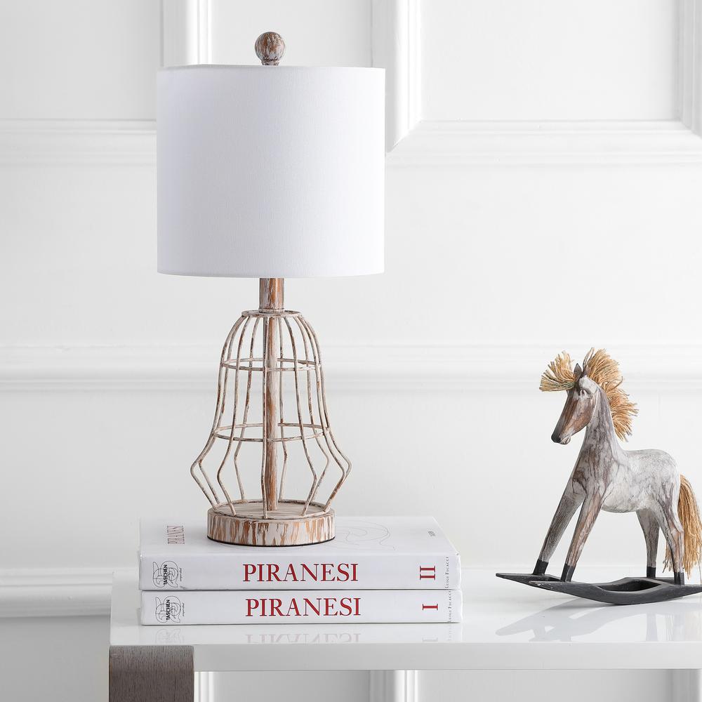 Canes Table Lamp, Metal Antiqued
