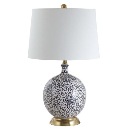 Orianna Table Lamp, Blue/White