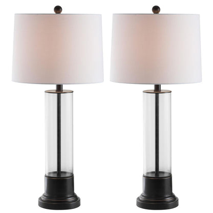 Jayse Table Lamp, Black/Clear