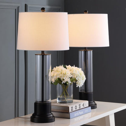 Jayse Table Lamp, Black/Clear