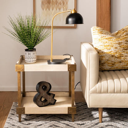 Bilston Table Lamp, Black/Brass Gold