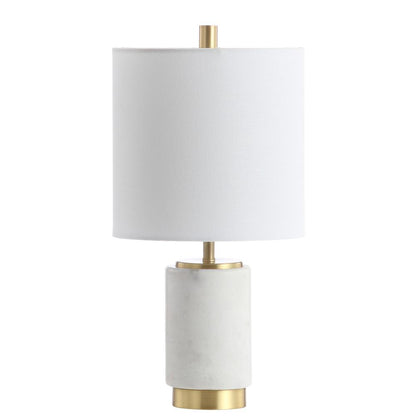 Davion Table Lamp, White/Brass Gold