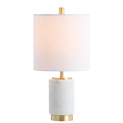 Davion Table Lamp, White/Brass Gold