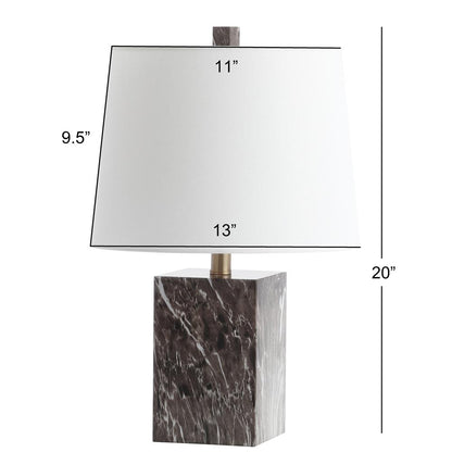 Brett Table Lamp, Brown Marble