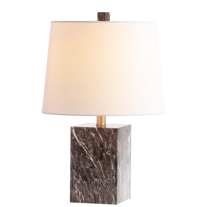 Brett Table Lamp, Brown Marble